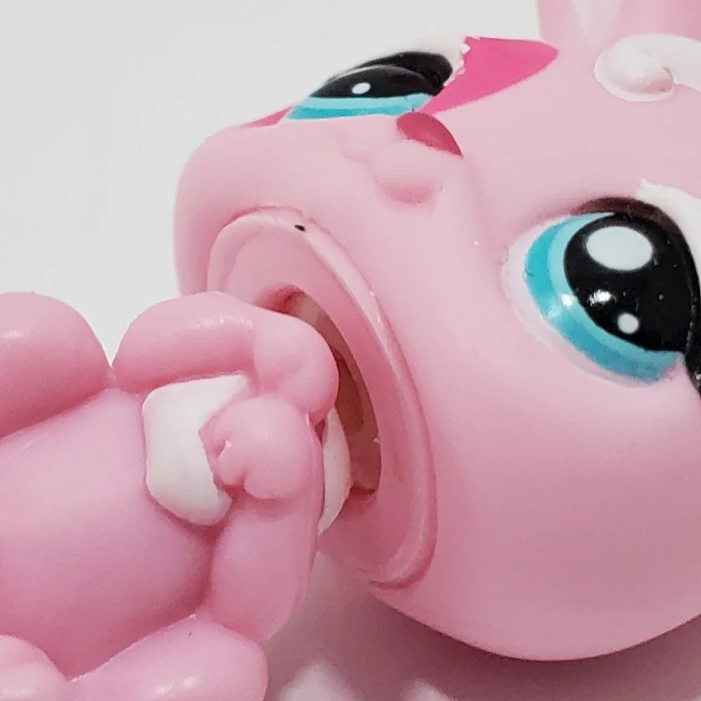 Littlest Pet Shop LPS Authentic NINTENDO DS #1966 Pink Rabbit Long Ears W/ Heart